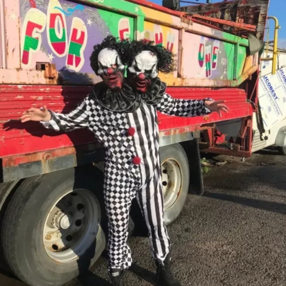 2 Headed Clown Costume - Picture 2 of 9